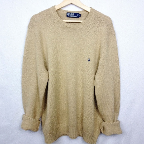 Polo Ralph Lauren Sweaters - Polo Ralph Lauren Tan Crewneck Sweater